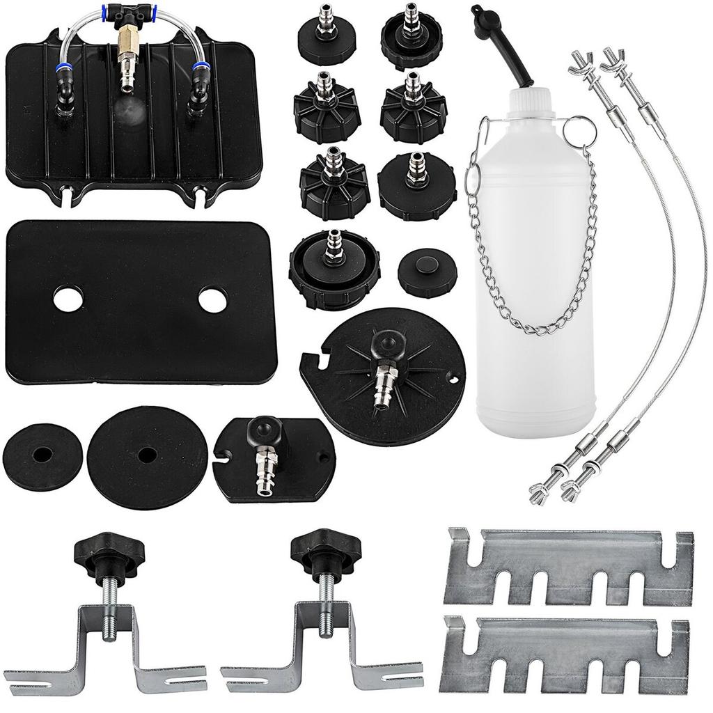 Pneumatic Air Pressure Bleeder, Brake Pressure Bleeding Tool Portable Brake and Clutch Bleeder Valve System Kit Garage Workshop Mechanics Brake Oil