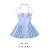 Kaslead New Arrival Women's Clothing Fashion Style Fashion Minimalist French Style Strap Dress