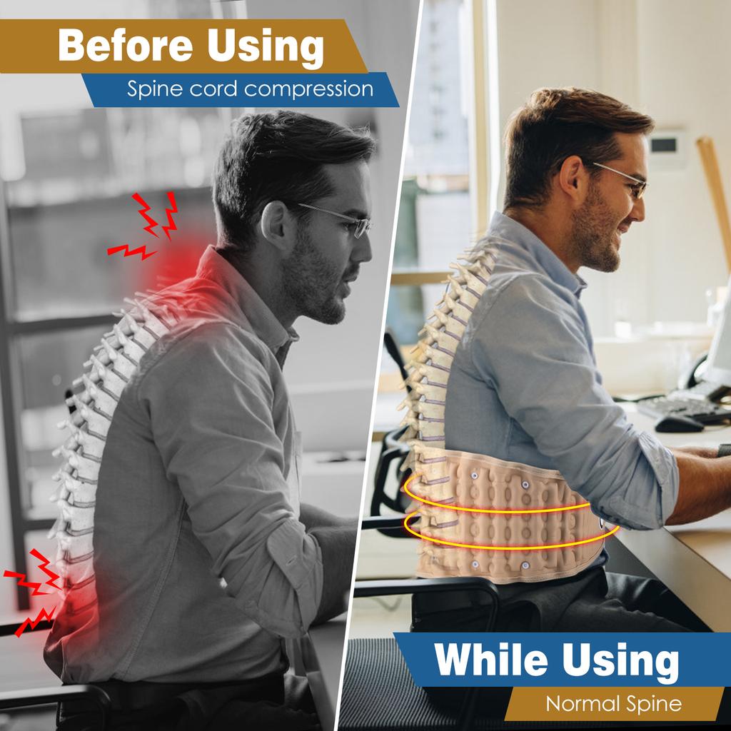 Пояс для декомпрессии спины Пояс для поясничной поддержки для мужчин и женщин Облегчение боли в пояснице Пояс для талии Тракция спины Подходит для обхвата талии 29-49