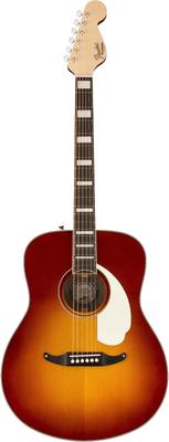 Электроакустическая гитара Fender California Vintage Palomino с жестким футляром Aged White Sienna Sunburst, в комплекте чехол, пикгард,