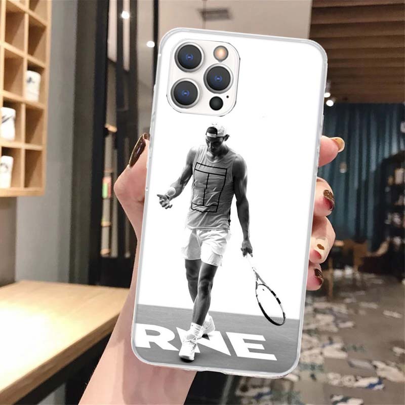 Rafael Nadal Tennis Soft Phone Case For iPhone 14 13 12 Mini 11 Pro Max 15 + X XR XS 7 Plus 8 6S 5S SE 2020 Pattern Cover