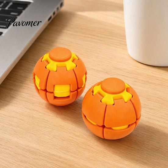 Сенсорный инструмент для снятия стресса, 3D-печатный шарик-сквиш, Игрушка-спиннер для снятия стресса и тревоги для детей и взрослых, Нажимной и вращающийся, для стола, дома, офиса