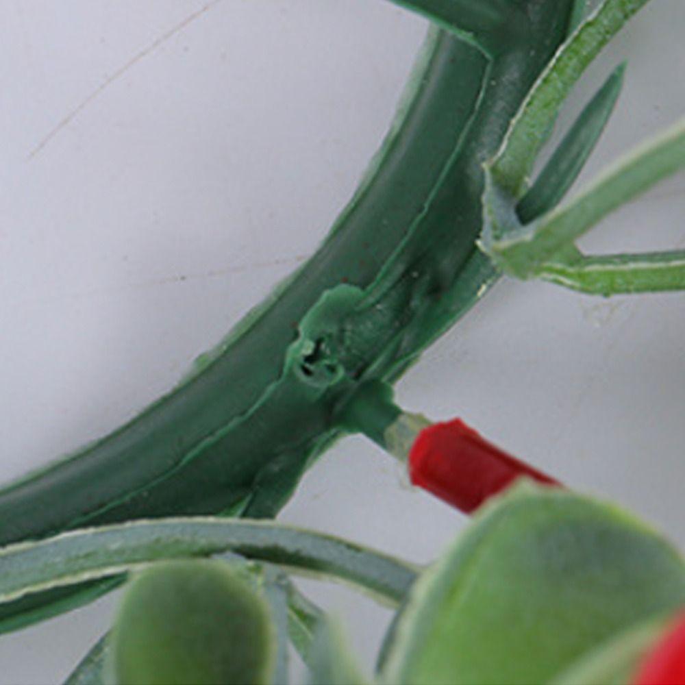 25cm Candle Holder Wreath Red Fruit Eucalyptus Leaves Wreath Candlestick Wreath Christmas