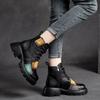 Fashion Woman Short Shoes Moccasin British Style Splicing Colour Ankle Boots for Women Y2k Chic and Elegant Pu Booties Goth Hot Footwear