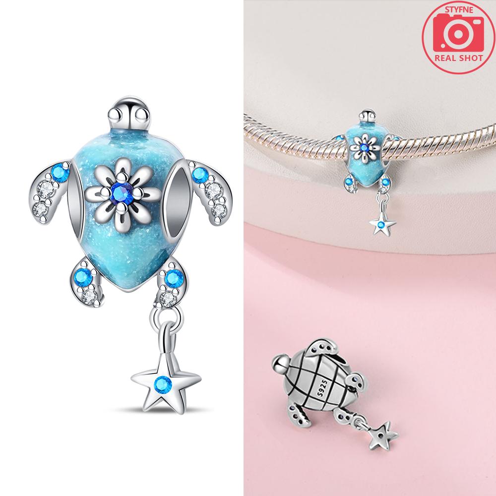 Серия Мир Океана Морской Синий Черепаха Морская Звезда Краб Осьминог Шармы Бусина Подходит Браслет Медь DIY Ювелирное Изделие Подарок