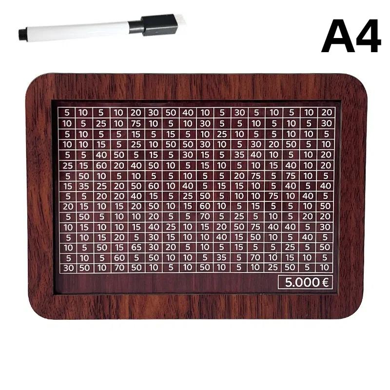 Копилка деревянная копилка 1000/2000/3000/5000/10000 евро с копилкой многоразового использования с целью сбережения и коробками с числами