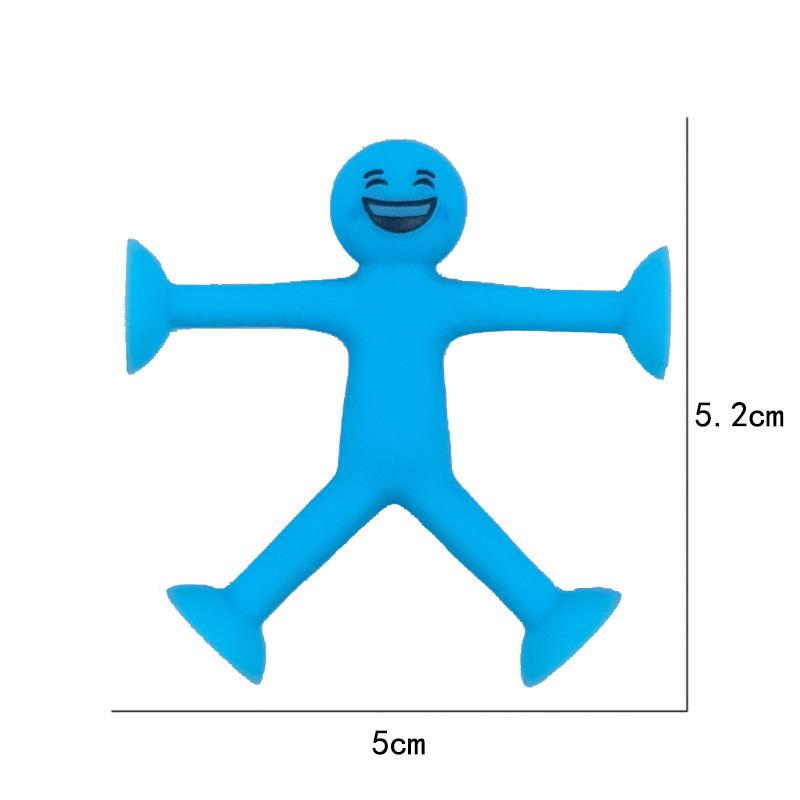 Детская Мультяшная Присоска Уникальная Присоска Цвет Желтый Маленький Персонаж Выражение Лица Креативная Кукла Маленький Желтый Человек Декомпрессия