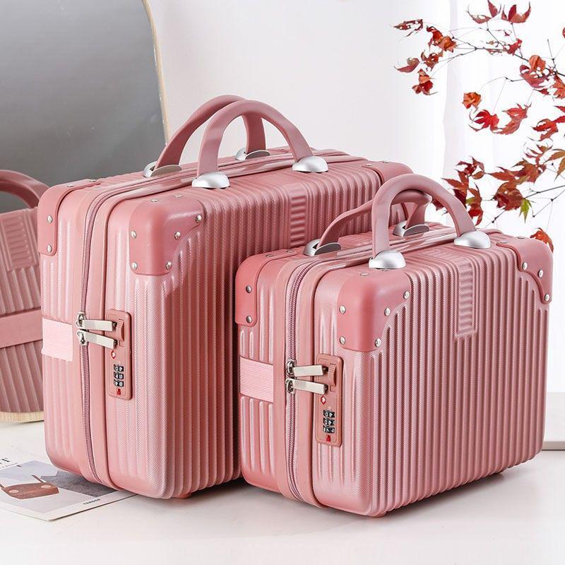 16-inch Carry-On Suitcase & 14-inch Cosmetic Bag Set: Portable Handbag & Gift Box with Password Protection for Men & Women.