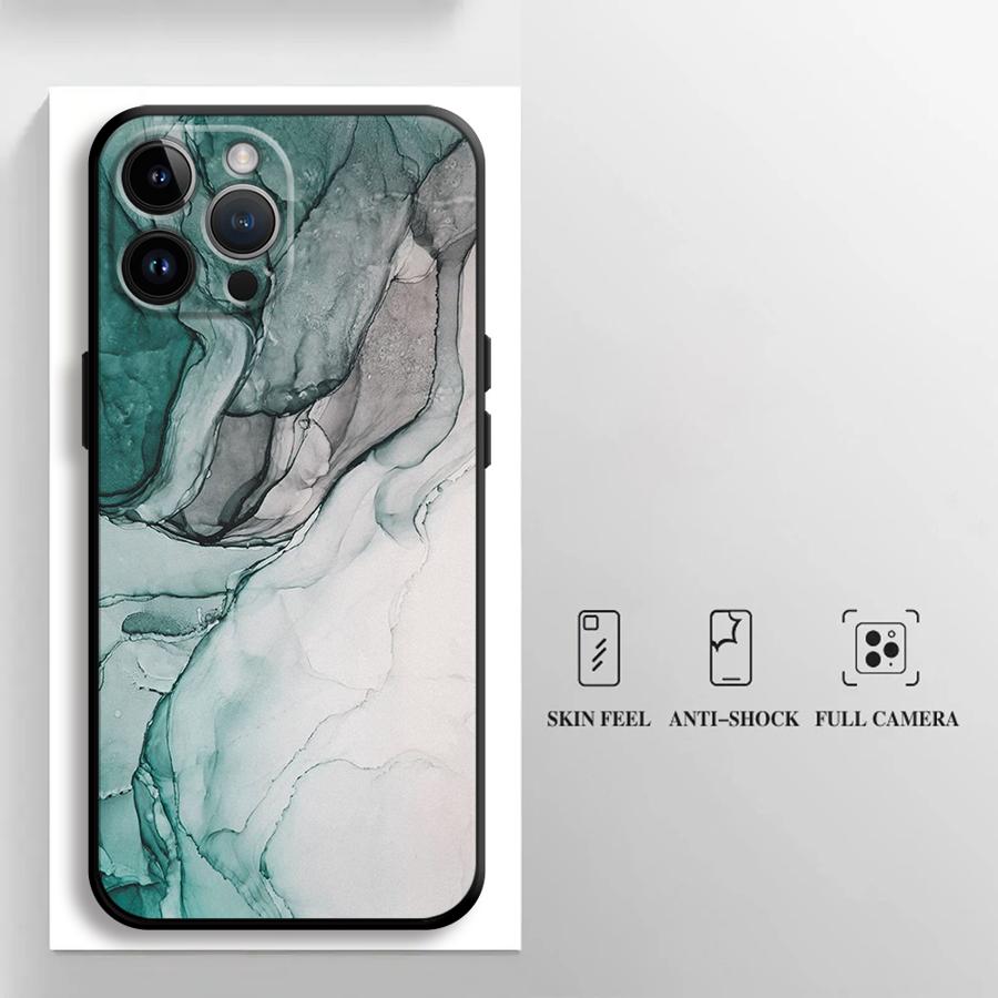 Чехол-накладка с градиентом «Морской мрамор» черного цвета для Google Pixel 7 Pro 9 Pro XL 7a 9a 6a 8 Pro 8a 6 Pro