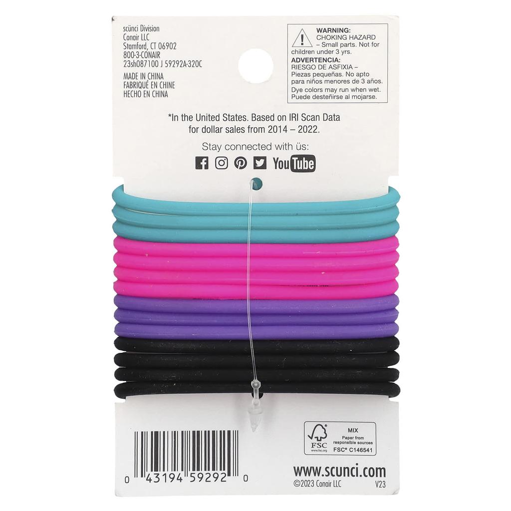 Scunci Ручка из эластомера с противоскользящим покрытием, несколько цветов, 14 шт.