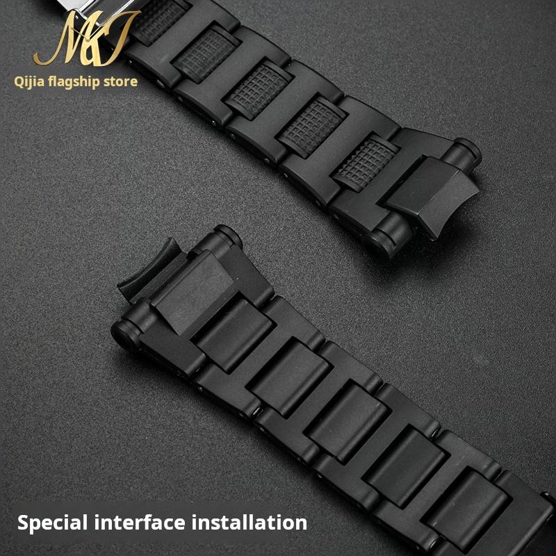 Для Casio g-shock GA-1000 1100 GW-4000 GW-A1100 A1000 Пластиковая сталь Ремешок для часов Черный Спортивный Ремешок на запястье Мужской ремешок Браслет