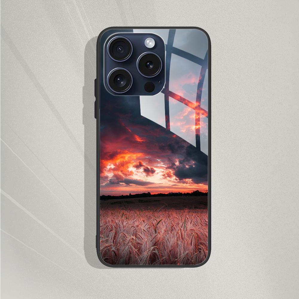 Закаленное Стекло Чехол для iPhone 15 15Pro Max Plus Задняя Крышка Жесткий Бампер Защитные Fundas для iPhone 14 Pro 14 Plus 14Pro Max