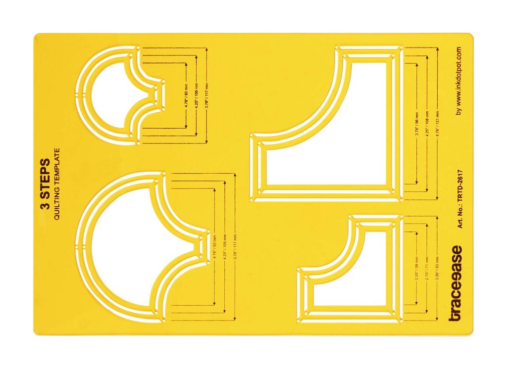Traceease 2 формы шаблон для квилтинга трафареты линейка для швейной машины своими руками инструменты для квилтинга, 3 разных размера каждый