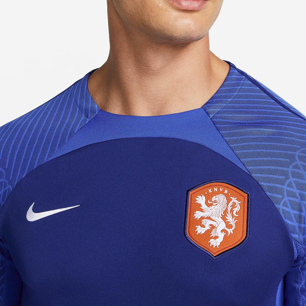 Nike Мужская футболка с принтом логотипа, круглый вырез, синяя DH6446-455
