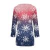 Women's Fashion Casual Long-sleeved Print Medium Length Cardigan Button Jacket Coat
