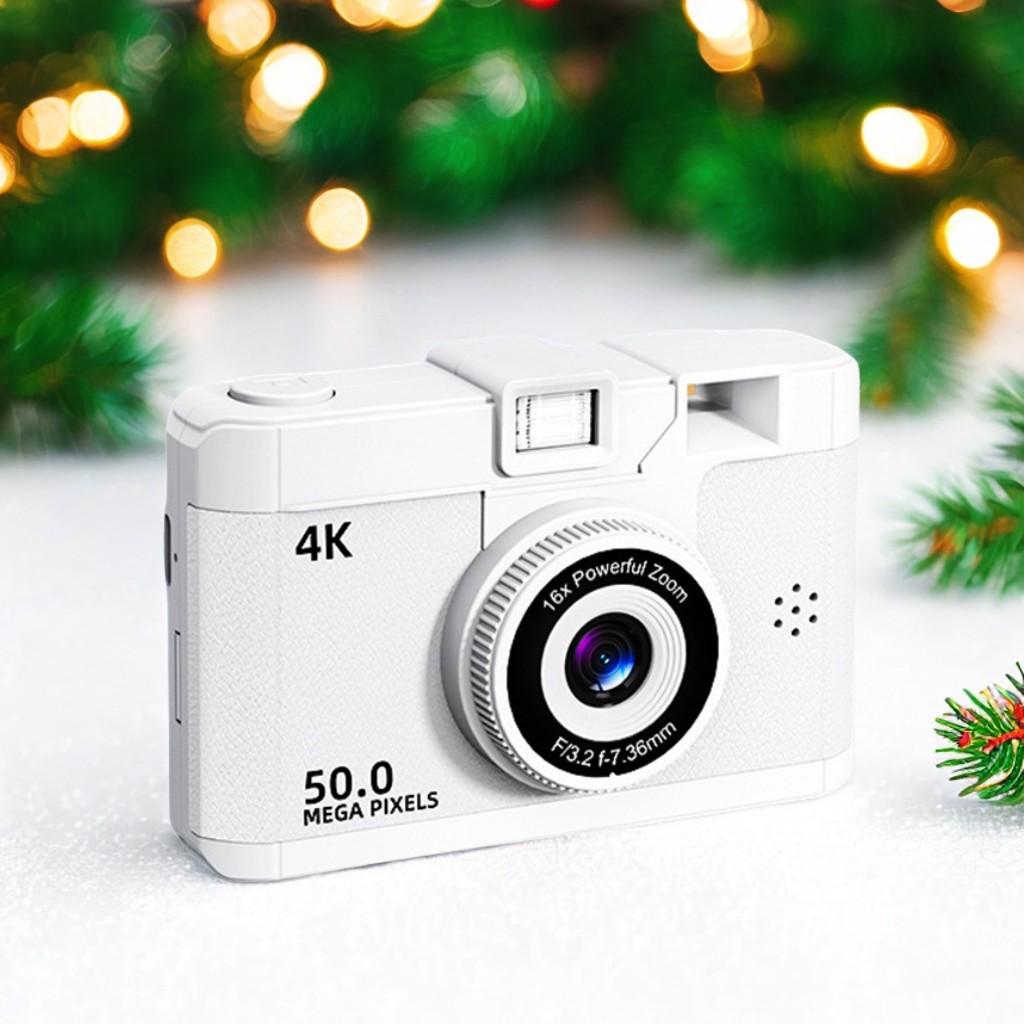 Фотоаппарат с двумя камерами Ретро-компактные камеры HD 1080P Цифровая фотокамера Детские подарки на день рождения Аудио- и видеокарта