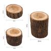 Wooden Candle Holder Planter Rustic Home Coffee Shop Desktop Party