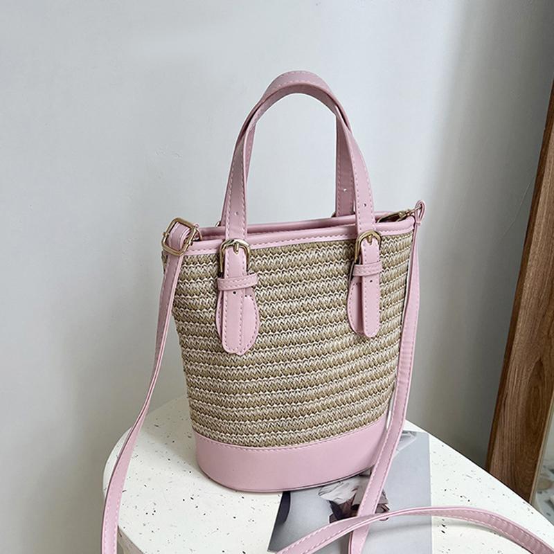 Соломенная плетеная сумка-мессенджер через плечо для женщин Простая пляжная ротанговая наплечная сумка Сумки-кошельки для мобильного телефона и монет Летняя AVE