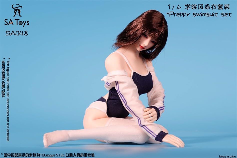 Хобби Игрушки [TOYBARJAPAN] Фигурка масштаба 1/6, совместимая с телом TBLeague, SA Toys SA048 Набор купальника «Преппи», Красивая студентка в гимнастическом стиле
