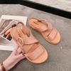 Весна и лето новые сандалии женские повседневные студенческие сандалии на плоской подошве женские сандалии на платформе с пряжкой верхняя одежда