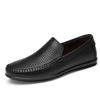 Мужские черные мокасины, свадебное платье, обувь для вождения, мокасины, мужская повседневная обувь, кожаные туфли без застежек, суперлегкие мужские туфли