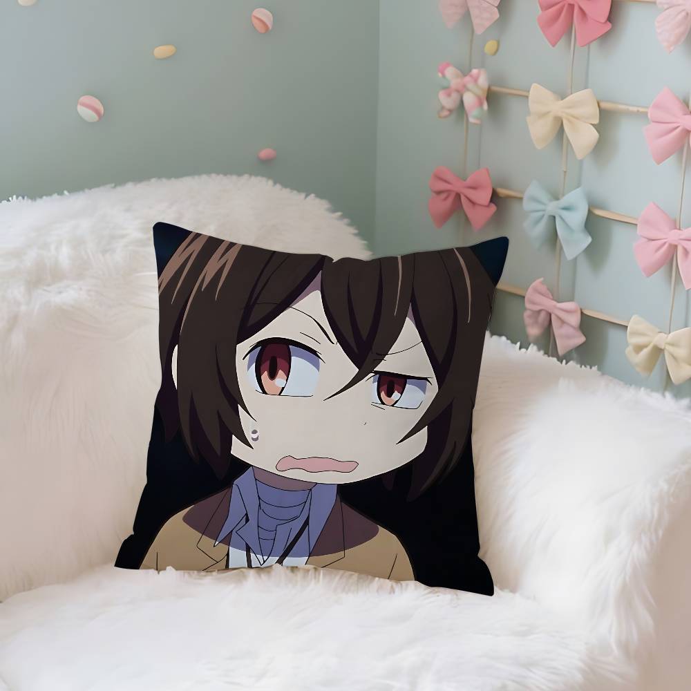 Anime BBungo StrayDogsS Cute Case Plush Fabric Soft Pillowcase Double Sided Print Cushion Cover Household Gifts