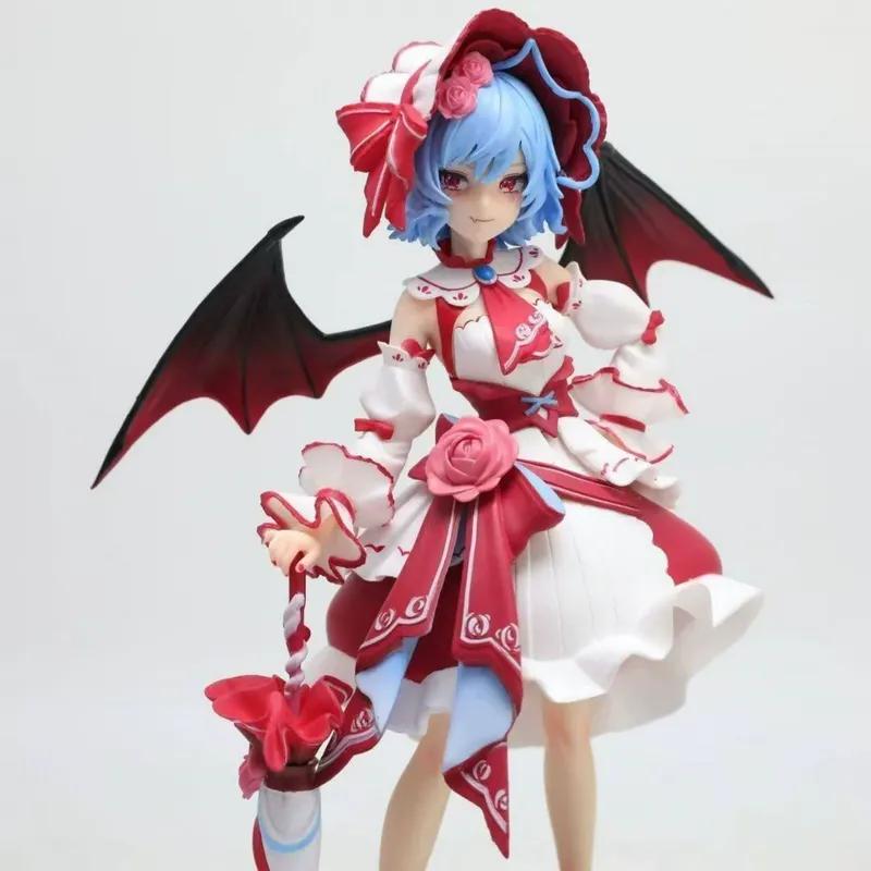 Touhou Project Лолита Платье Ремилия Алая 25см Аниме Фигурка Готическая Девушка-Вампир GK Статуя ПВХ Модель Игрушка Настольное Украшение Подарки
