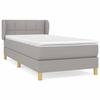 VidaXL Divan Bed with Mattress Light Grey 100x200cm Fabric - Model 3126781