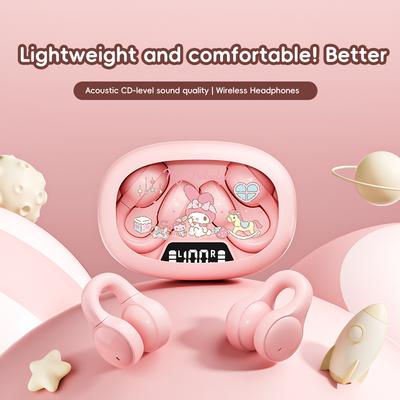 Беспроводные наушники X53 Bluetooth-гарнитура Умный цифровой дисплей Регулировка громкости Милый мультяшный ушной зажим Удобное ношение