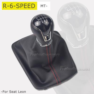 Кожаная ручка рычага переключения передач, чехол-гетра для Seat Leon III 3 MK3 2012 2013 2014 2015 2016 2017 5/6-ступенчатая механическая