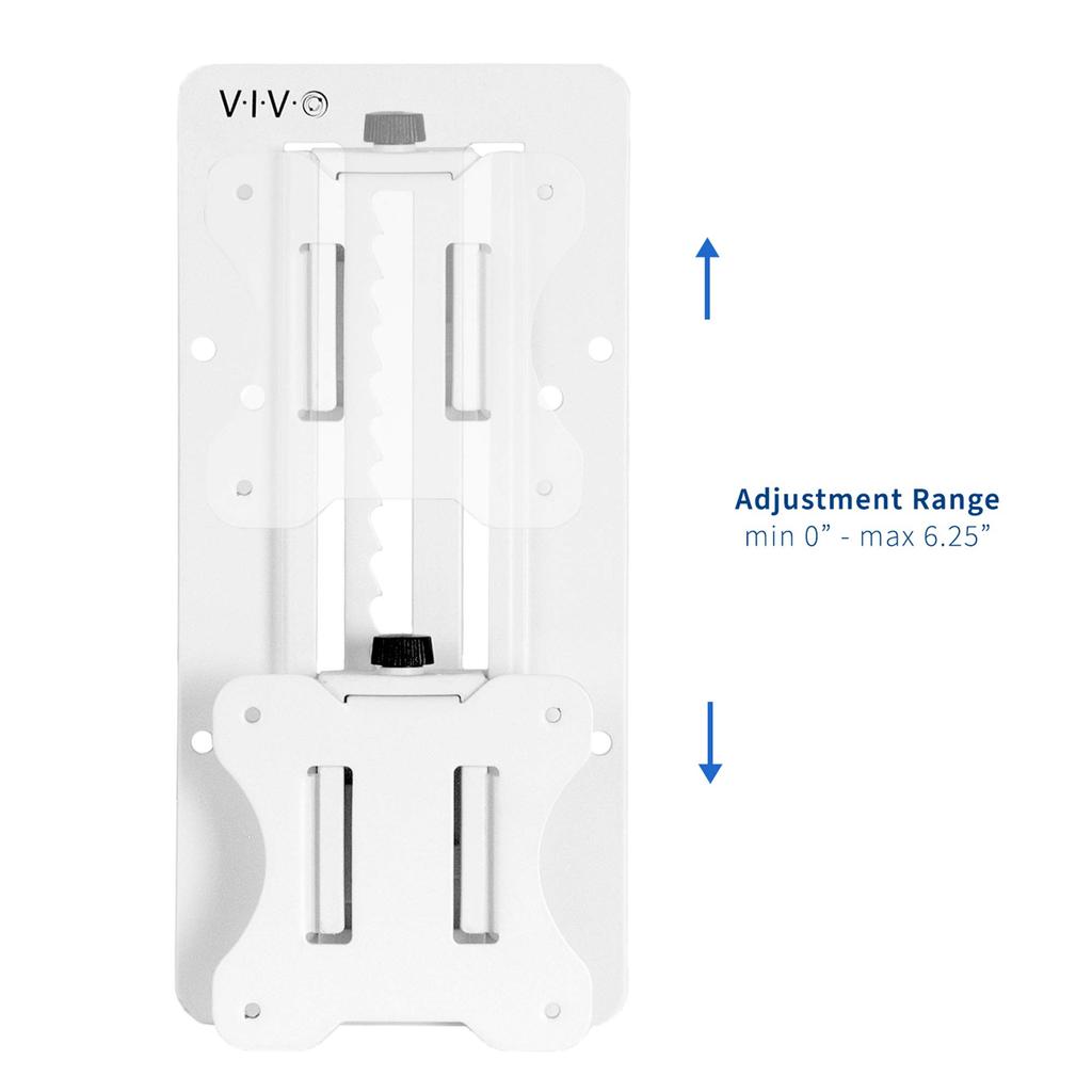 VIVO Height Adjustable VESA Adapter Accessory Bracket Kit for Inch 13-27 Monitors, White, STAND-VAD3W