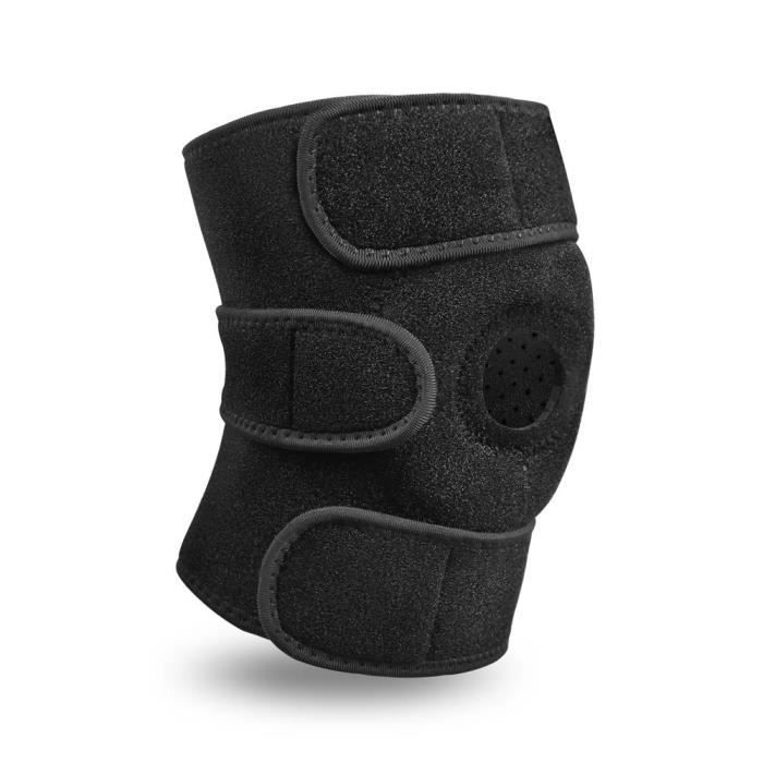 Bracoo KS10 Genouillère Rotulienne et Ligamentaire, Attelle de Genou Ajustable avec Anneau Stabilisateur à Rotule Ouverte, Noir