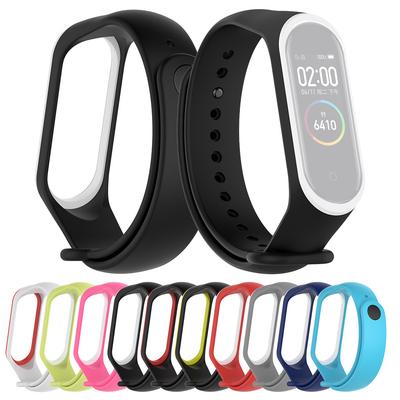 Спортивный мягкий силиконовый двухцветный браслет для Mi Band 4