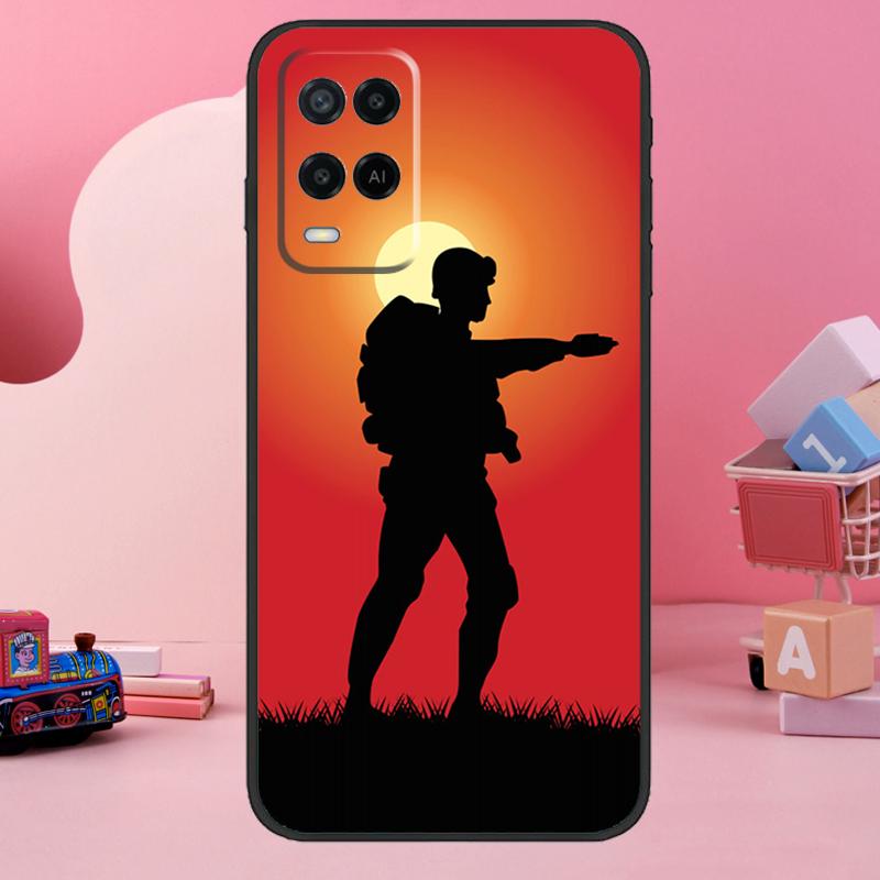 Камуфляжный армейский чехол для Oppo A5 Pro A15 A17 A57 A77 A18 A38 A58 A78 A98 A94 A74 A54 A16 A76 A96 A40 A60 A80