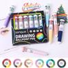 6Pcs/Set Multi-Function Colored Pens 60 Colors Multicolor Pens  for Painting Study Marking