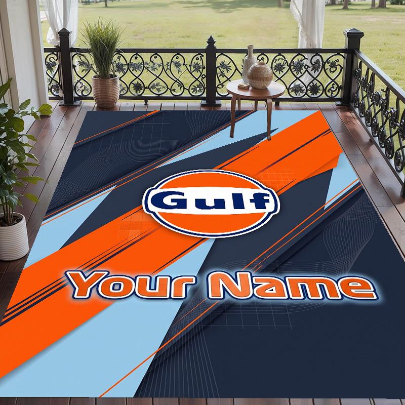 Custom Text Printed Rug Gulf Non Slip Floor Carpet For Home Room Decor