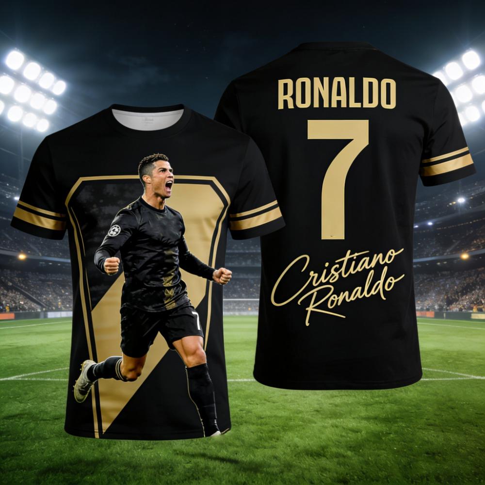 Футбольная футболка Ronaldo #7 Fan Edition 2026 для взрослых и детей. Дышащая и удобная футболка для футбольных тренировок на лето