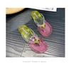 Crystal Flip-flops Women's Flat-bottomed Outdoor Slippers Women's Layered Jelly Beach Shoes Clip Toe Casual Slippers