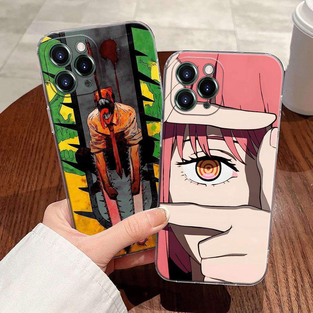 Бензопилы Человек Макима Мультяшный Чехол Для Apple iPhone 17 16 15 14 13 12 11 Pro Max 16 Plus 16E 17Air 17Pro Чехол Для Телефона Funda