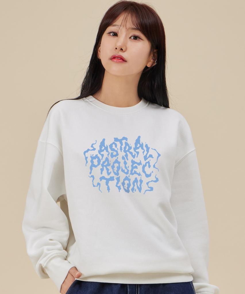 ASTRAL PROJECTION Hayes Lettering Loose Fit Sweatshirt_White