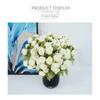 Silk Petals Rose Artificial Flowers 15 Heads Decorative Flower  Party Supplies