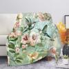 Hummingbird Series digital-printed polyester Bedroom velvet flannel cover blanket Fleece soft sofa cover blankets for beds