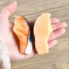 5Pcs Simulation Fish Meat Model Realistic Fake Fish Block Steak Ornament Photo Prop Lifelike Pretend Play Food Figurine Showcase Display Decoration