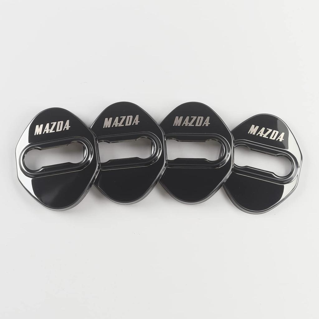 Haoshilianfa Mazda Car Door Lock Door Striker Cover Accessory Mirror Stainless Steel Resistant