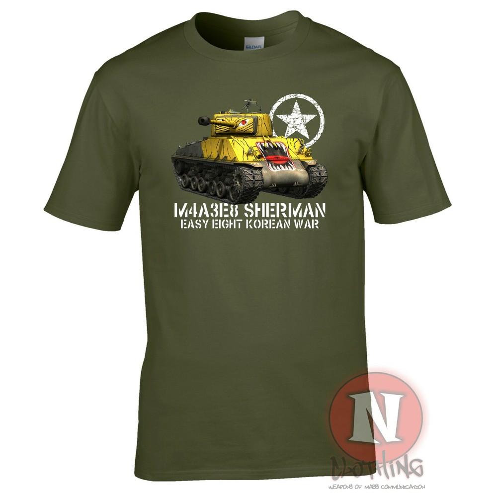 M4a3e8 Sherunisex Tank TShirt Easy 8 Korean War Allied Vehicle Wot Us Army