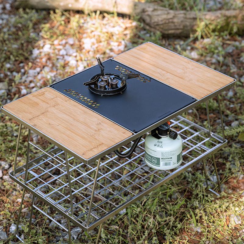 CAMPINGMOON Многоцелевая ITG Корейский стиль Печка Блок-доска Чайный столик Средняя доска Пикник Портативный Модульная комбинация Блок-доска
