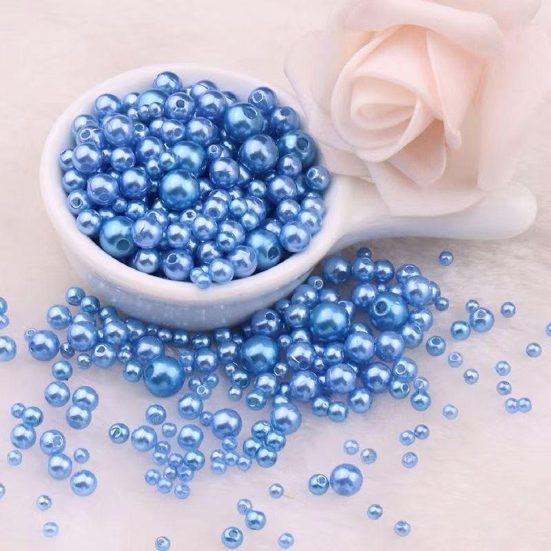 Высококачественная перфорированная разноцветная имитация жемчуга ABC, своими руками, платье из бисера, серьги, браслет, ожерелье с россыпью бусин