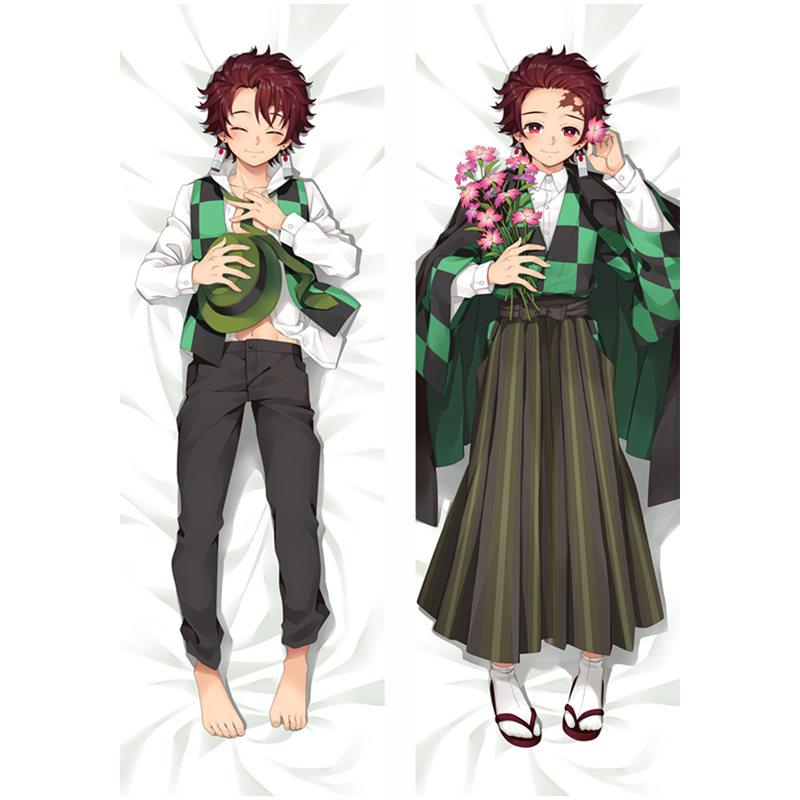 Аниме Demon Slayer Kamado Tanjirou Hashibira Inosuke 2way Dakimakura чехол двусторонний 3D принт постельное белье обнимающее тело наволочка