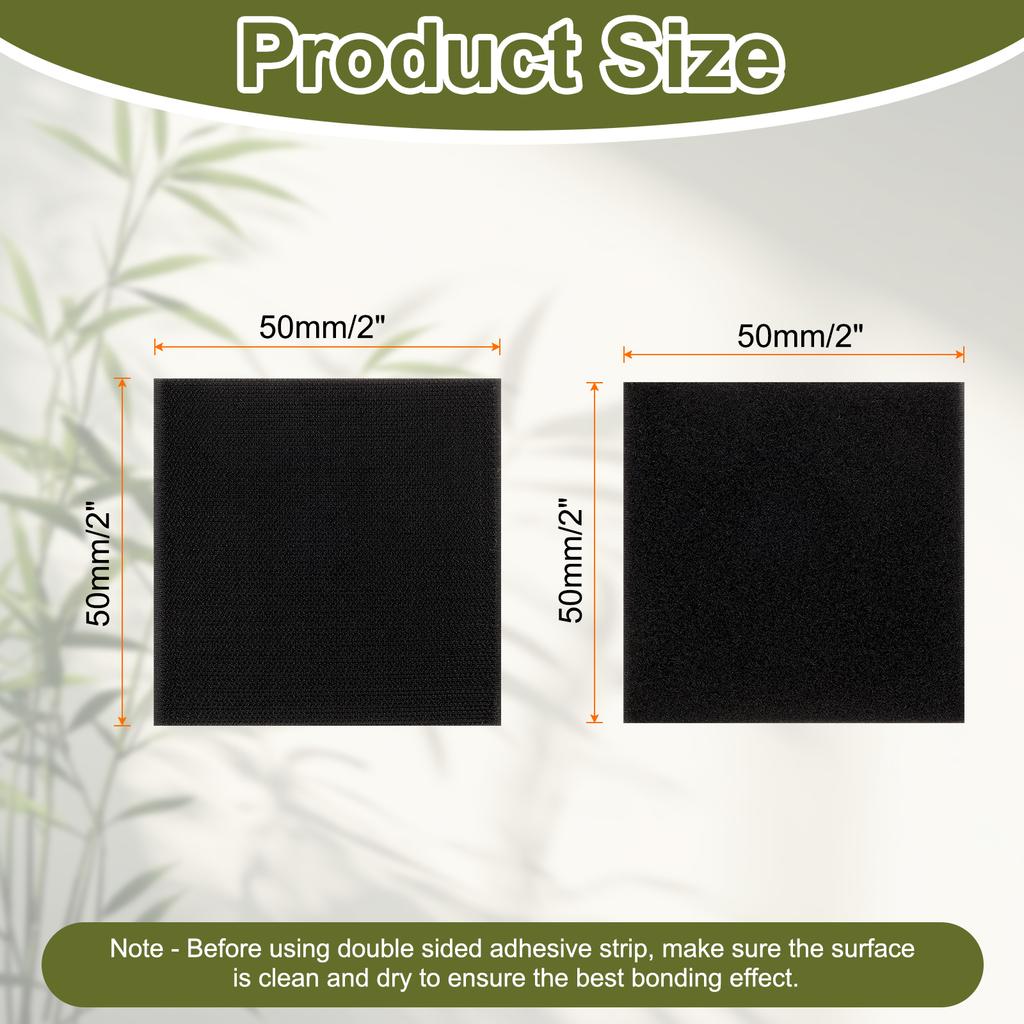 Прочная самоклеящаяся лента-липучка прямоугольная нейлоновая наклейка клейкая лента для дома офиса автомобиля DIY рукоделия черная
