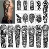 Yajiji 36 листов временных татуировок-наклеек 24 листа крошечные черные поддельные торс рука грудь плечо для мужчин и женщин 12 листов, S-Lion